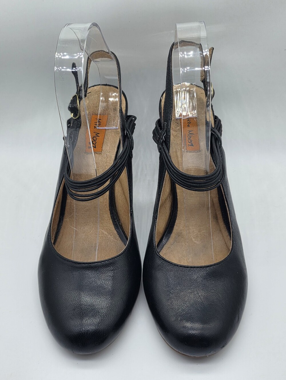 Miz Mooz Black Mary Jane Slingback Heels